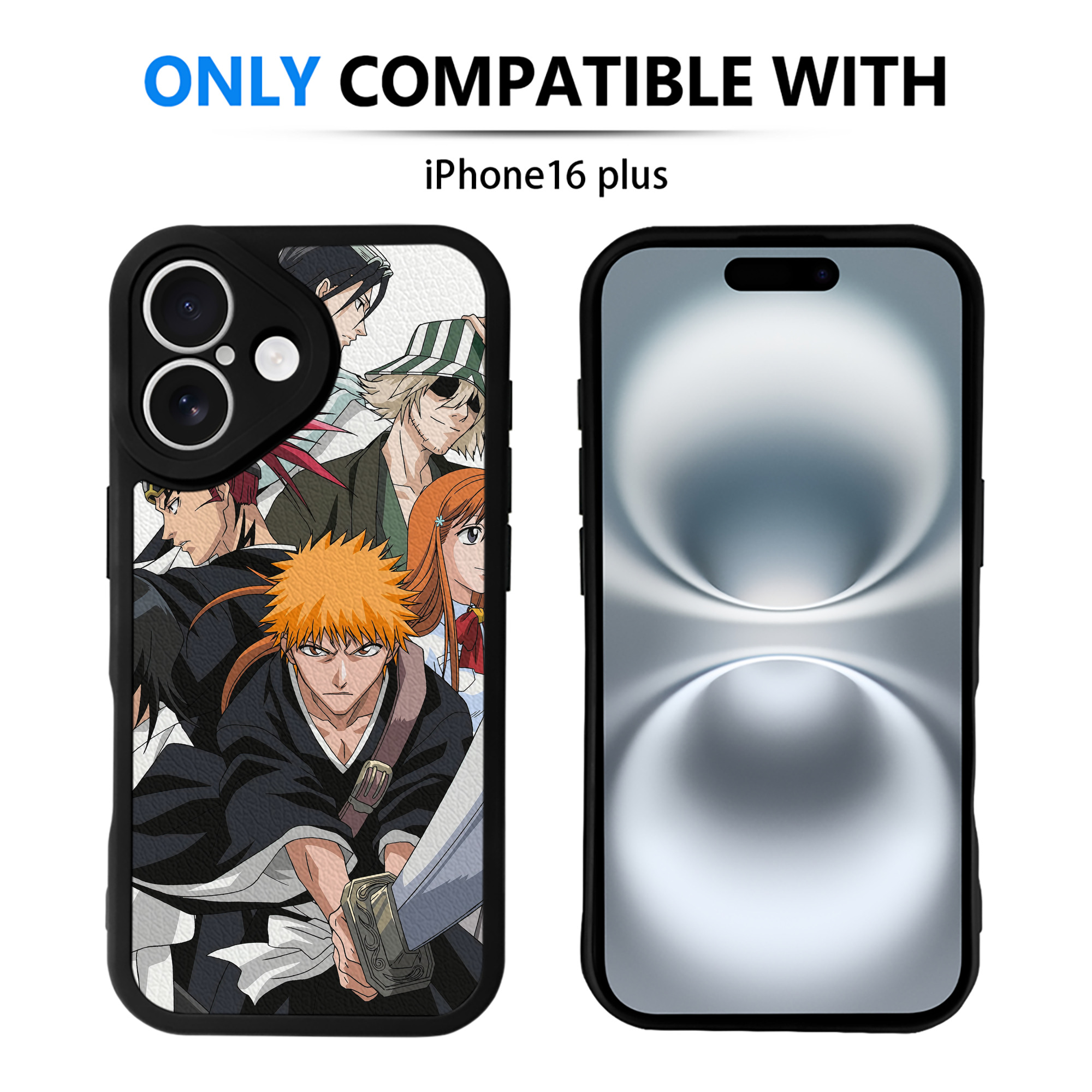 （画像用） ブリーチ BLEACH 【iPhone 16シリーズ対応】シリコンスマホケース（レザー調） 材質：シリコン